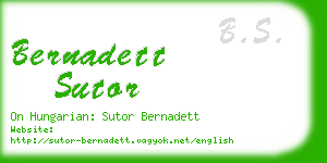 bernadett sutor business card